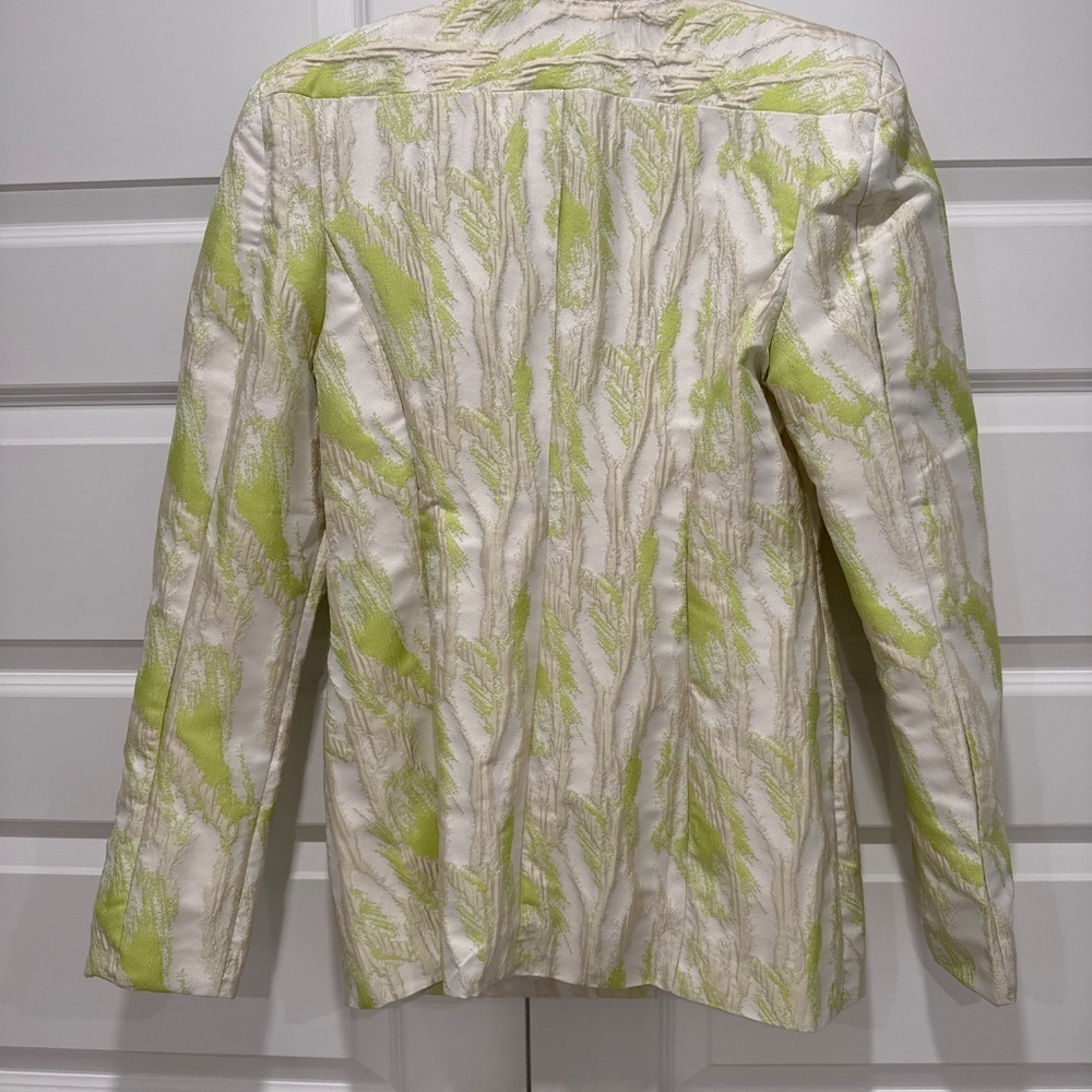 Unique Klesis lime/cream/beige Blazer Size M - Picture 3 of 4